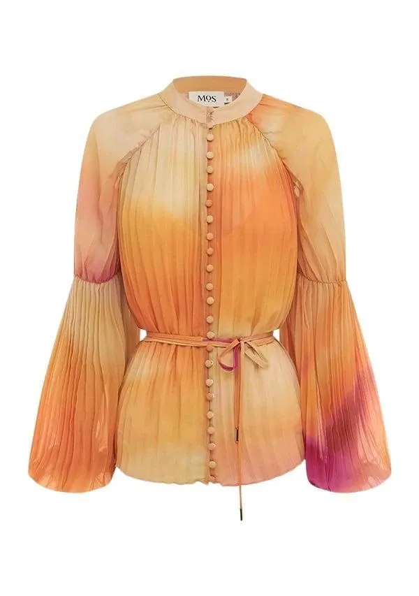 Zephyr Pleated Blouse – Flerfarget