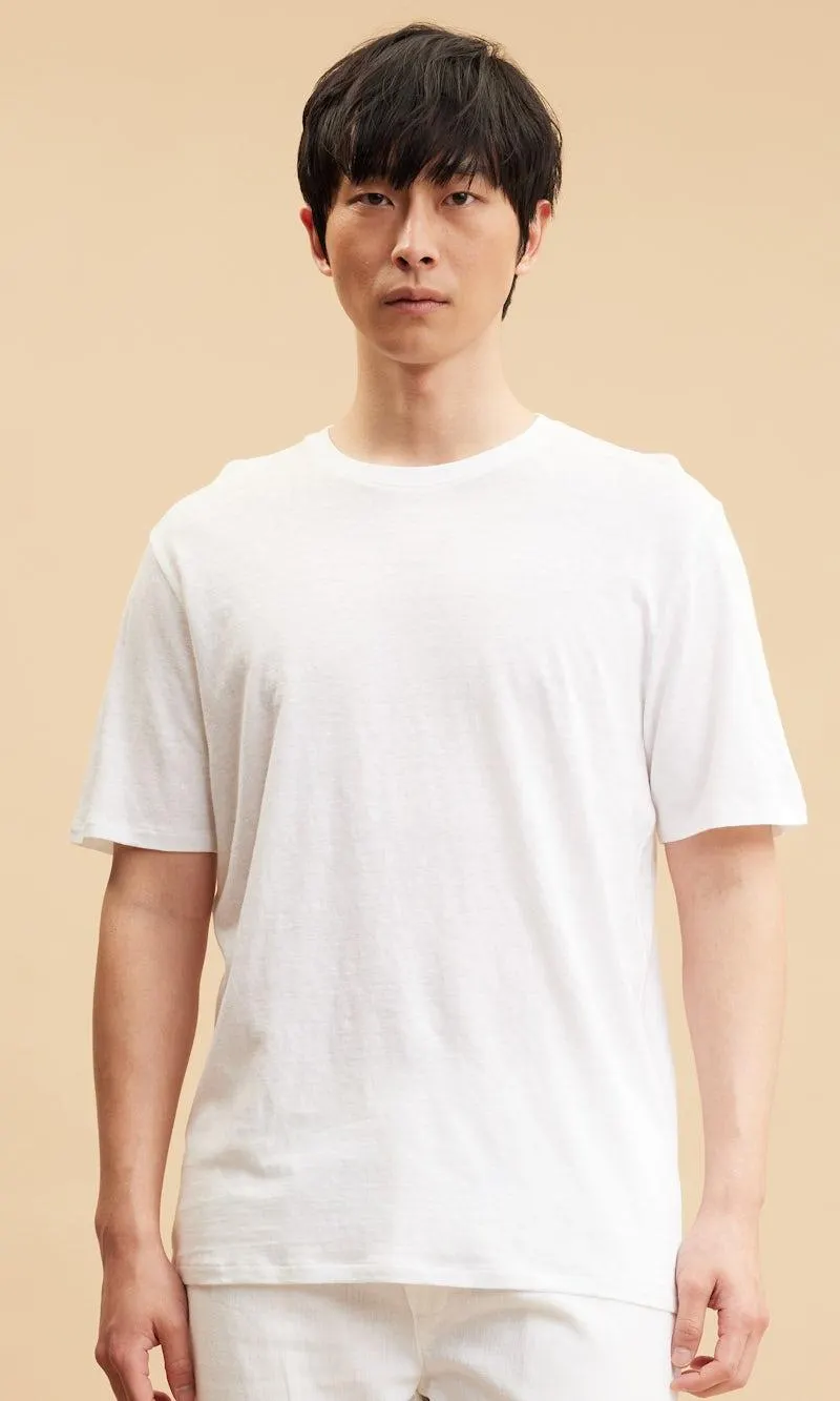 T-skjorte i lin og bomull