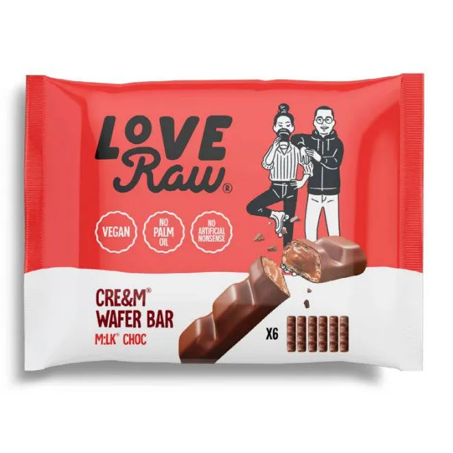 LoveRaw cre&m filled wafer bar 129 g