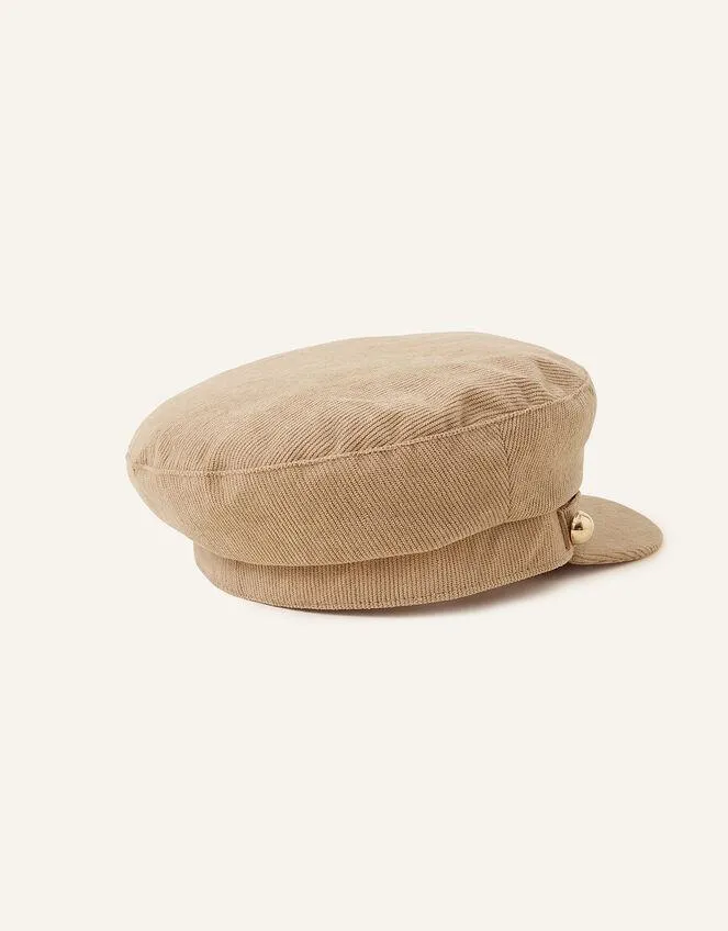 Cord Mariner Cap Camel