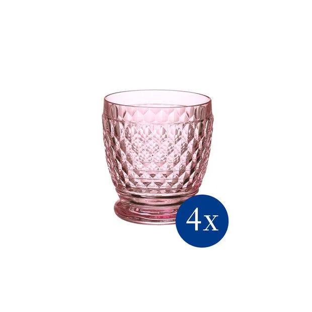 Boston Coloured tumbler, rose, 4 pcs.