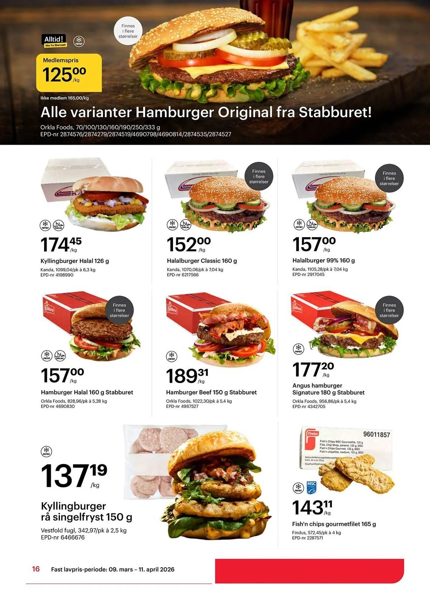 Storcash kundeavis fra 9. mars til 11. april 2026 - kundeavisside 16