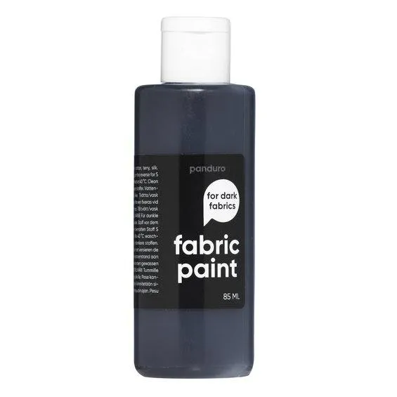 Fabric Paint 85 ml – svart dekkende tekstilfarge for mørke tekstiler
