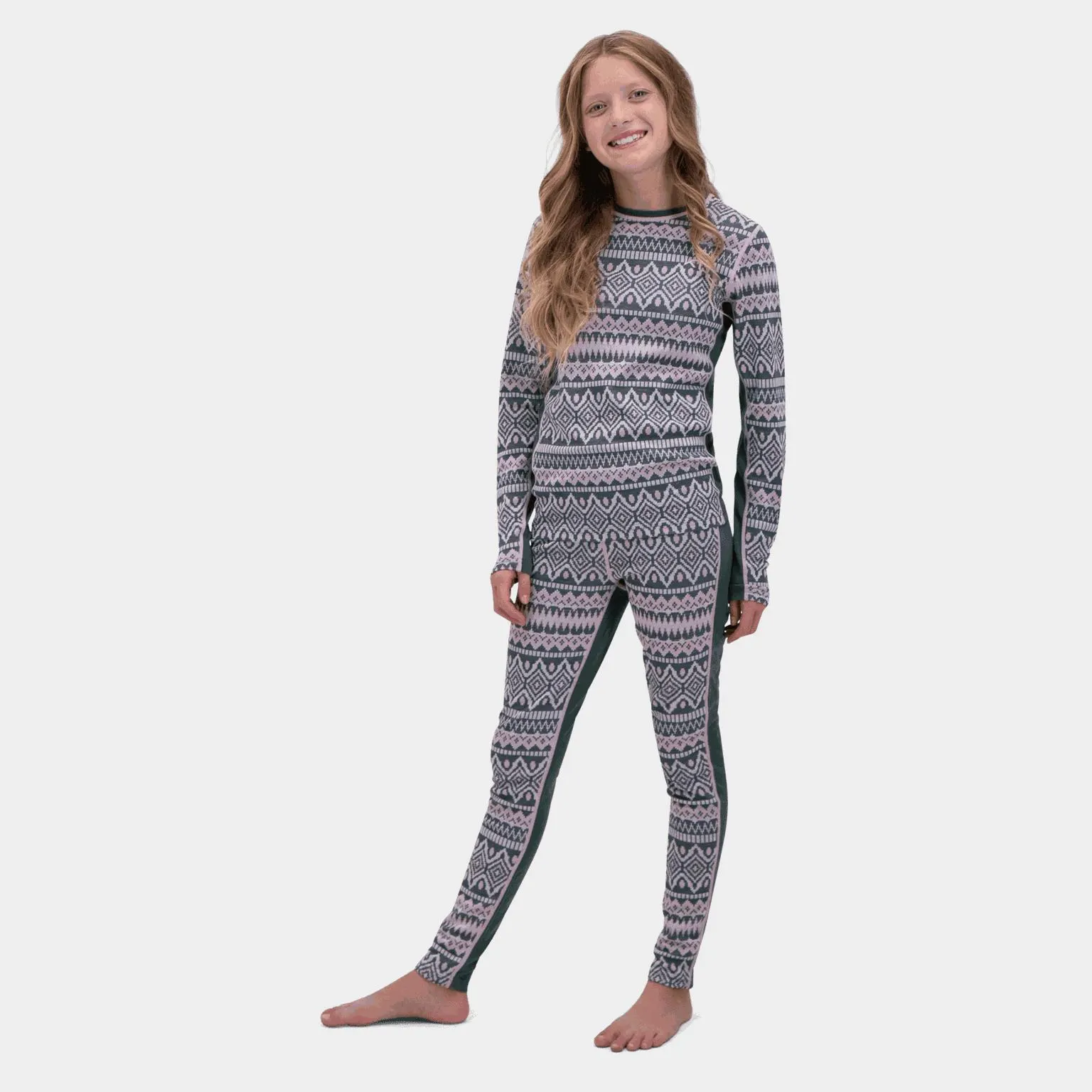 Agnes Set, ullundertøy - Mørk grønn