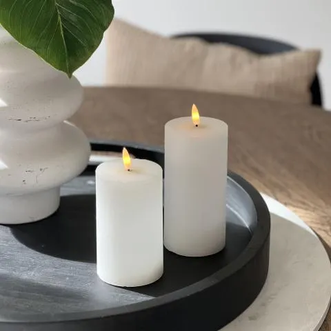 Lun kubbelys rustikk LED Hvit 15cm