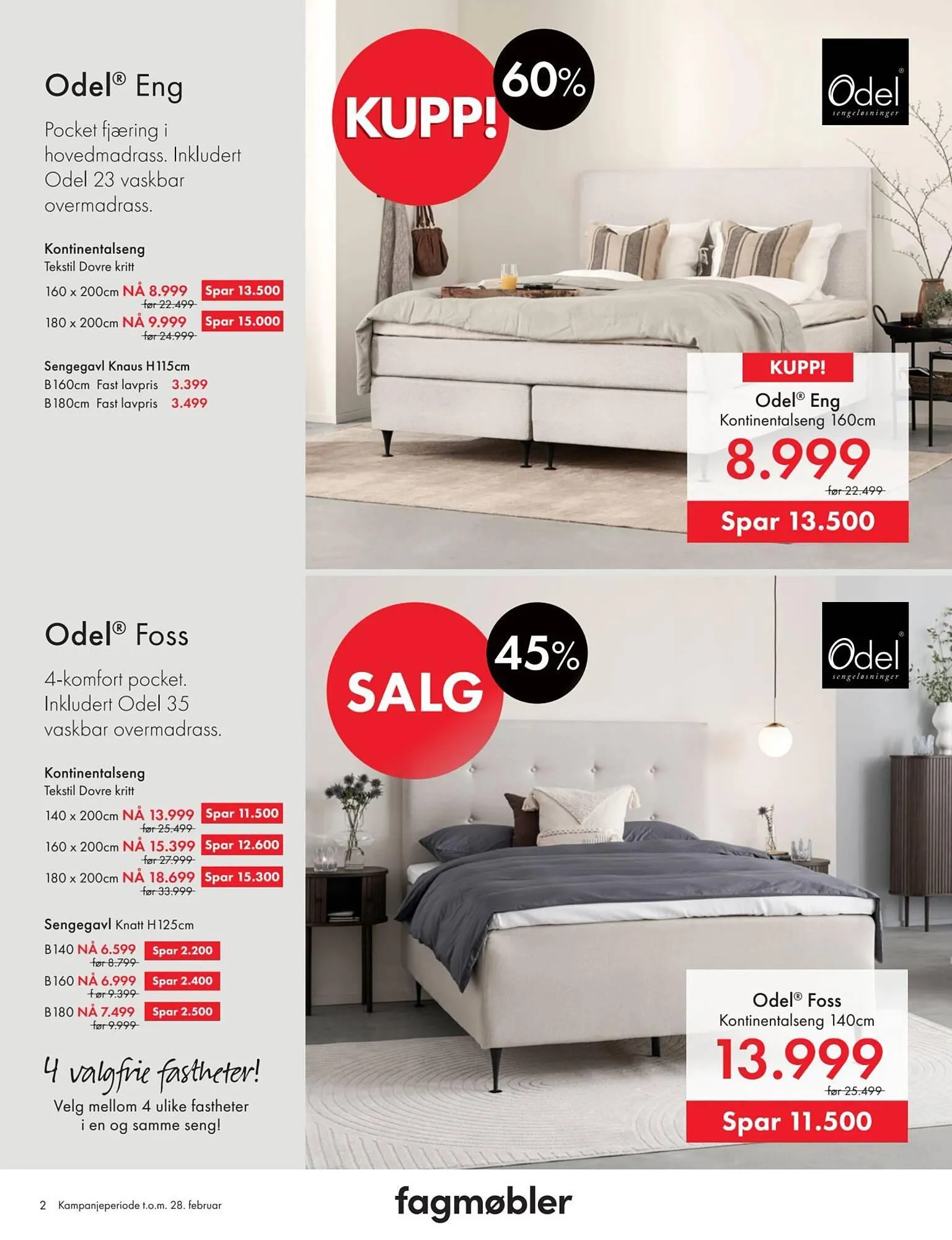 Fagmøbler kundeavis fra 1. februar til 1. mars 2026 - kundeavisside 2