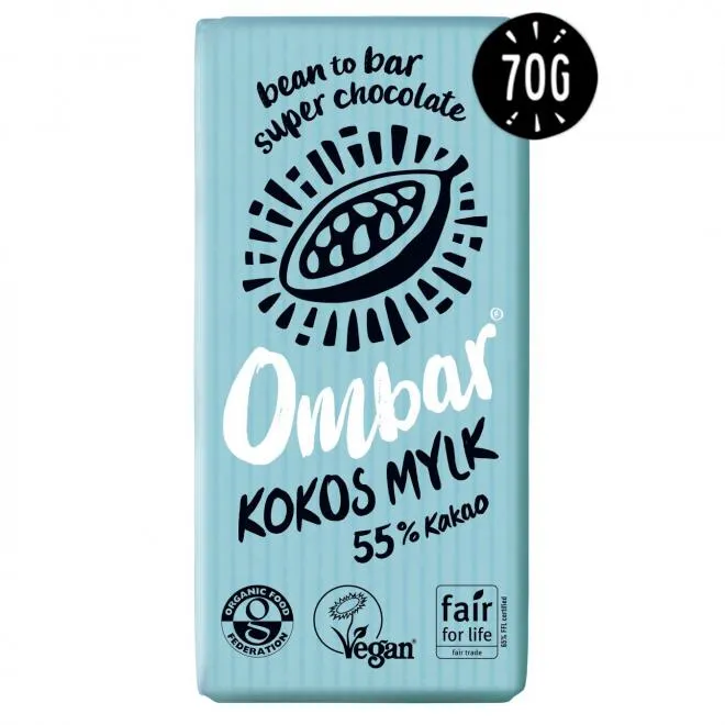 Ombar økologisk kokos mylk sjokolade 70 g