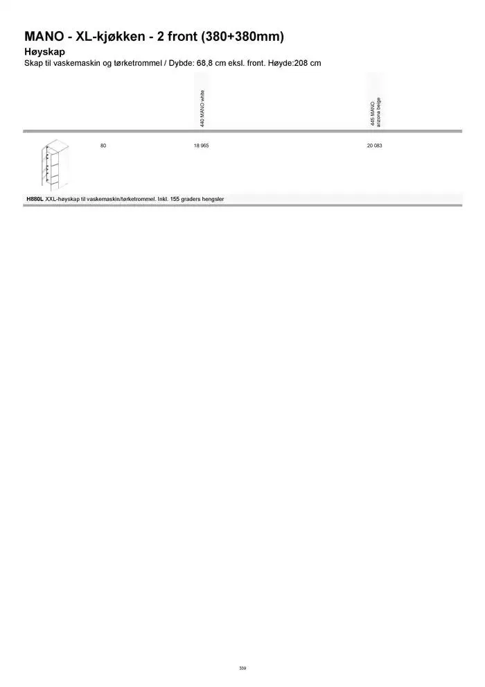 kvik kjøkken Prisliste. fra 1. januar til 31. desember 2025 - kundeavisside 339