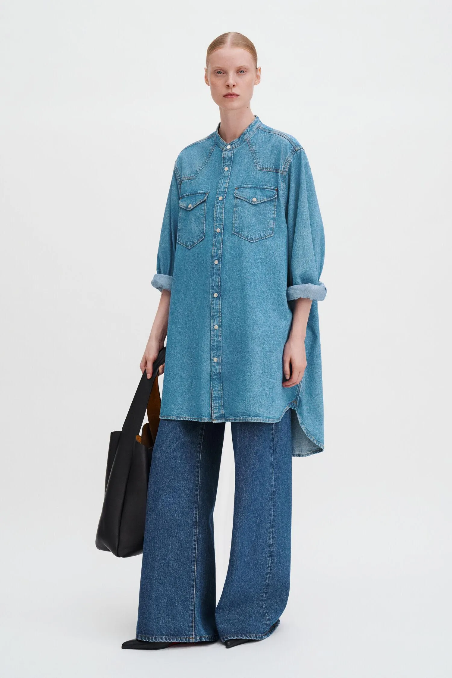 Western Denim Shirt Dress