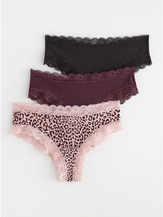 3-pakning med brasilianske truser med normalt liv