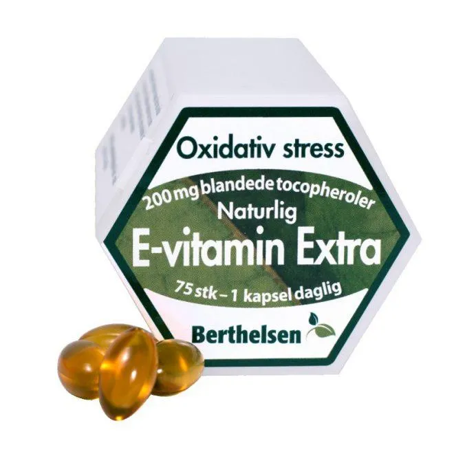 Berthelsen e-vitamin ekstra 75 kapsler