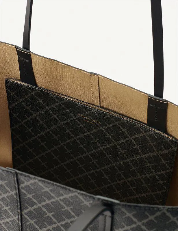 Abigail Printed Tote Bag Charcoal