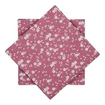 Serviett småblomster burgunder