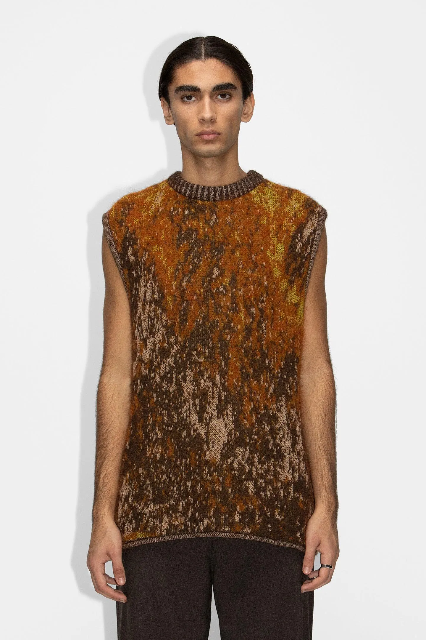 Jacquard Sleeveless Sweater