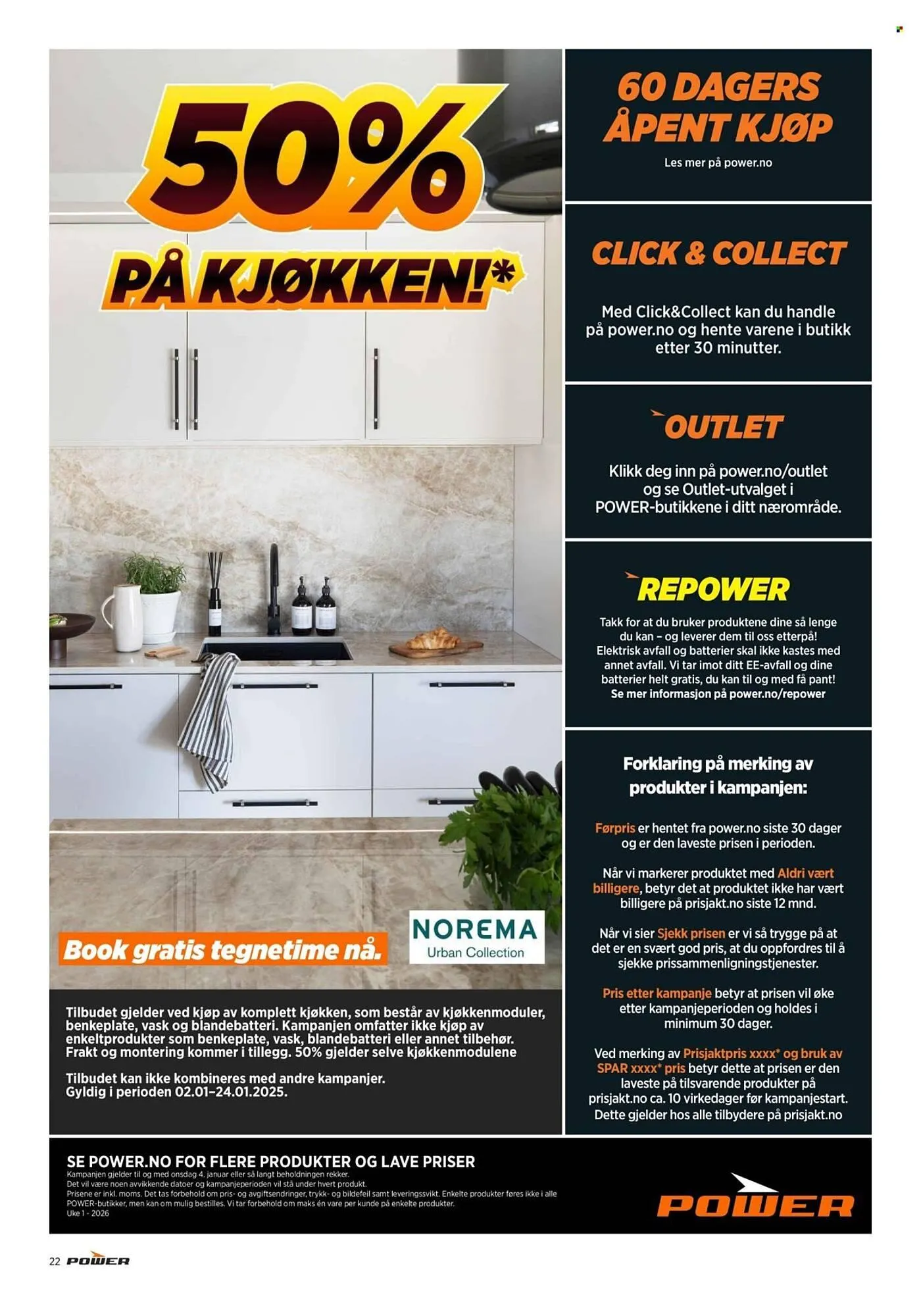 POWER kundeavis fra 1. januar til 4. januar 2026 - kundeavisside 22