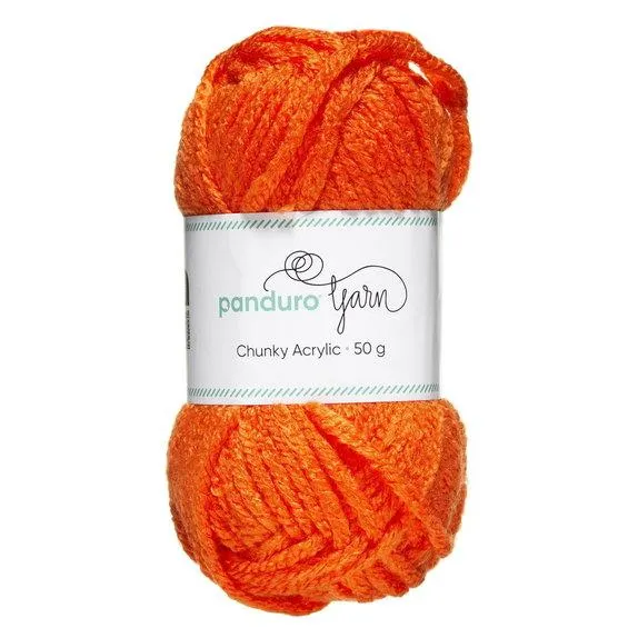 Garn Chunky Acrylic 50 g oransje