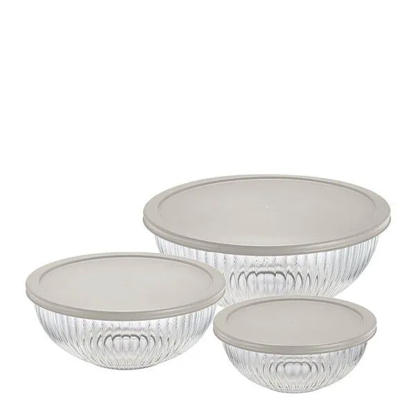 Daily Use bollesett 3 deler klar/lysegrå