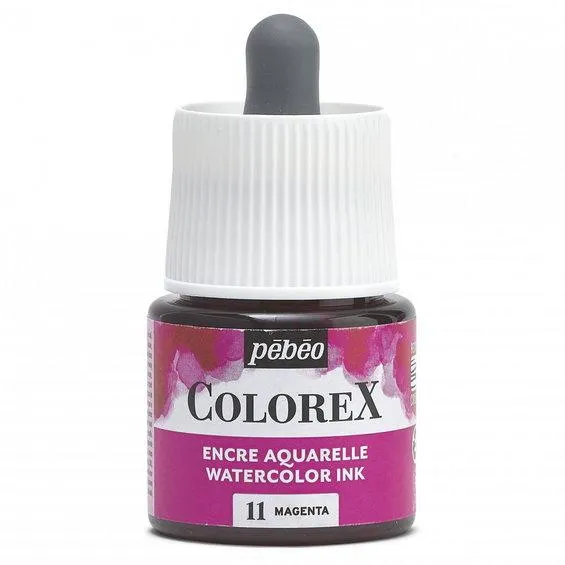 Colorex Watercolor Ink 45 ml Magenta – boks med akvarellblekk og pipette