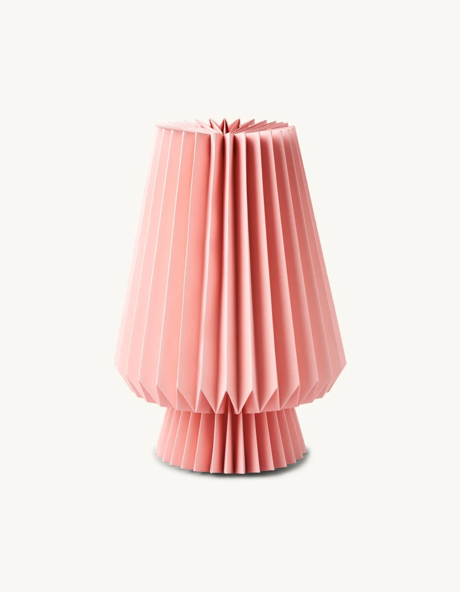 Bordlampe Papir/PVC/jern. Ø25/Ø14 x 33,5 cm.