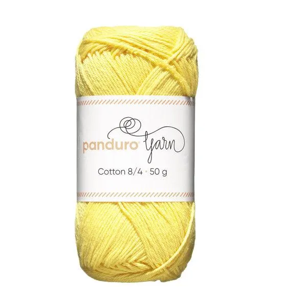 Garn Cotton 8/4 50g Gult