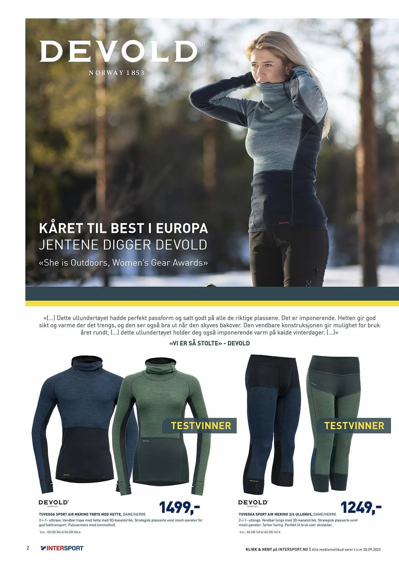 Intersport Kundeavis fra 18. september til 30. september 2023 - kundeavisside 2