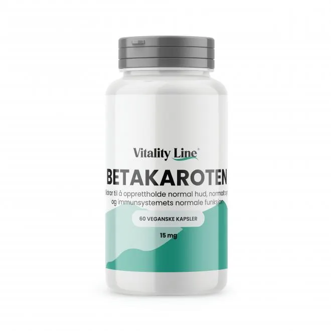 Vitality Line betakaroten 15 mg 60 kapsler