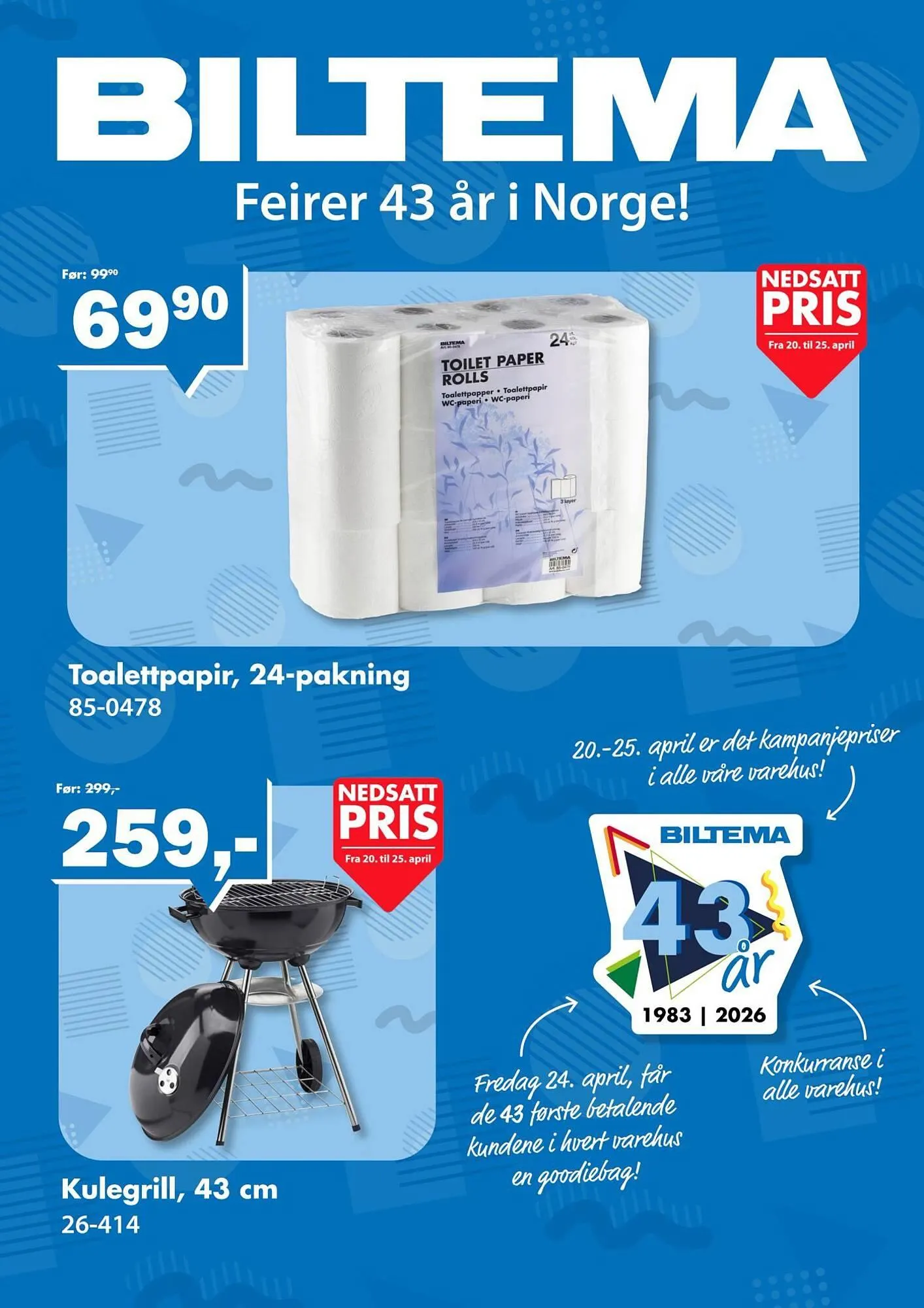 Biltema kundeavis fra 20. april til 26. april 2026 - kundeavisside 1