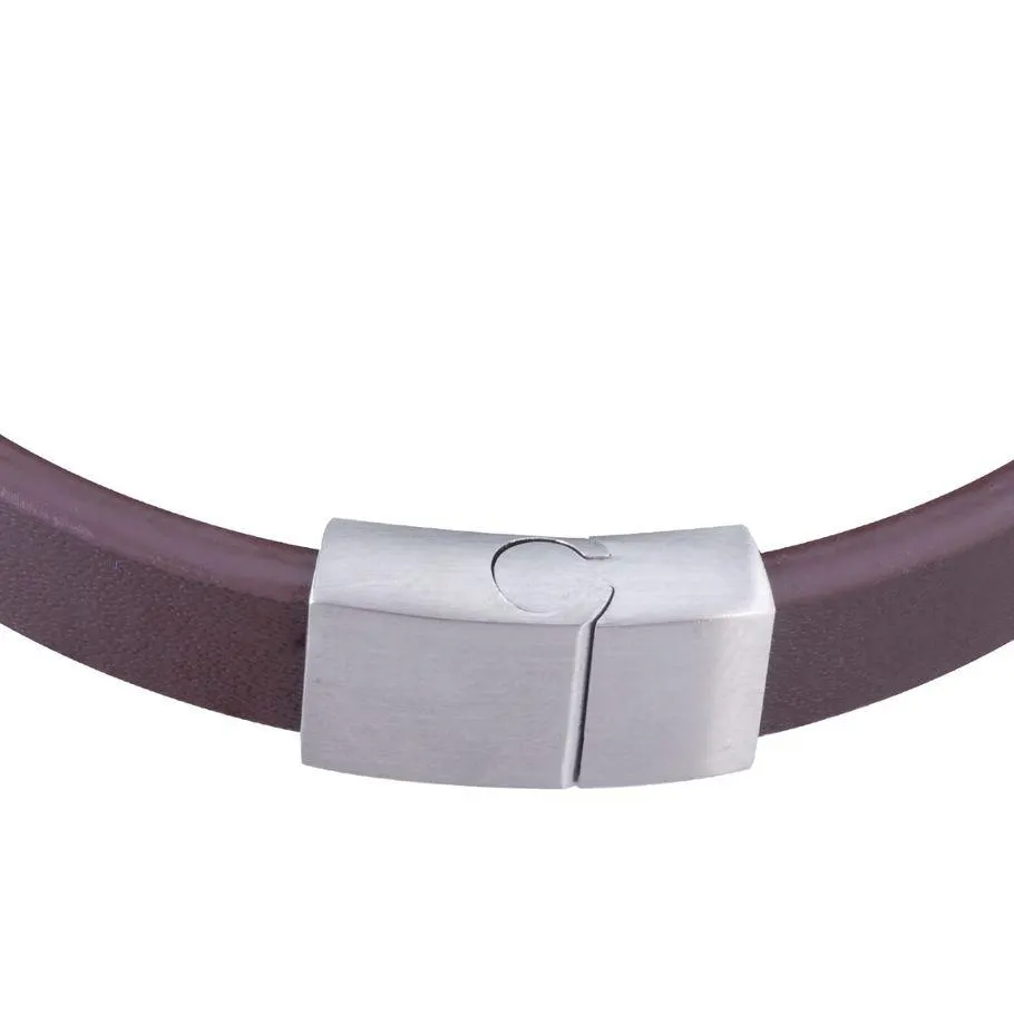 MATHEO Skinnarmbånd Brun