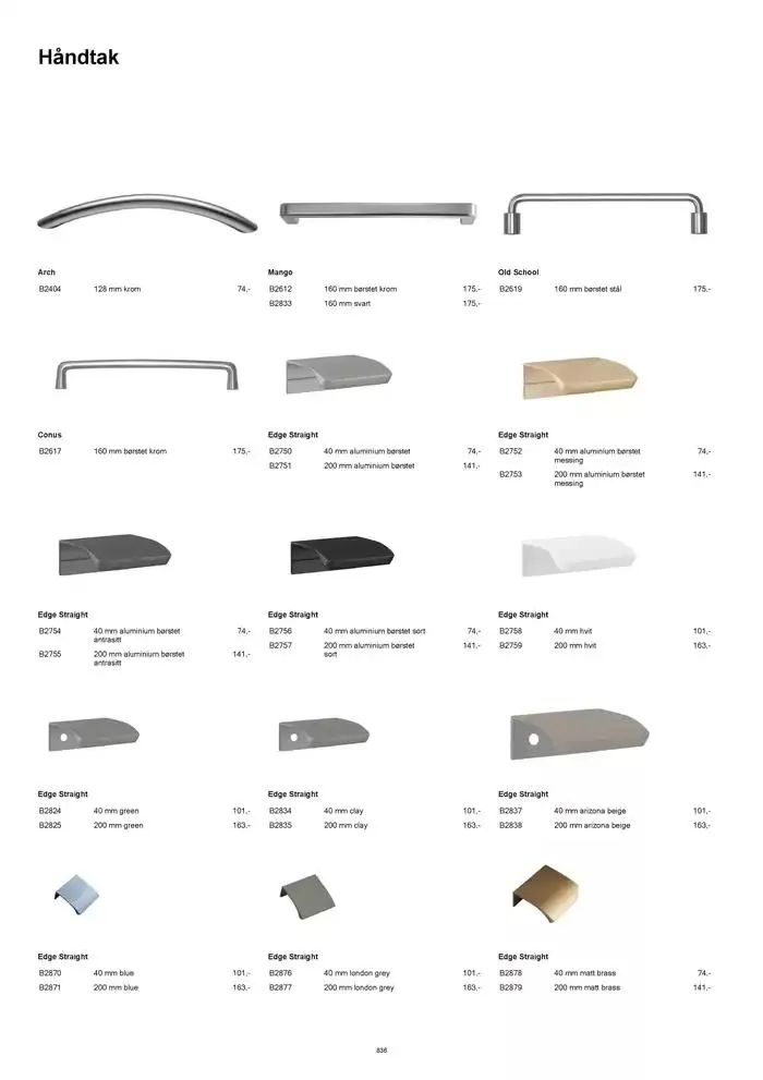 kvik kjøkken Prisliste. fra 1. januar til 31. desember 2025 - kundeavisside 836