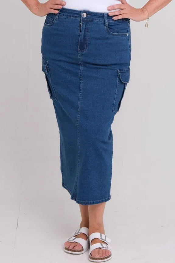 Ingerlise denim skjørt