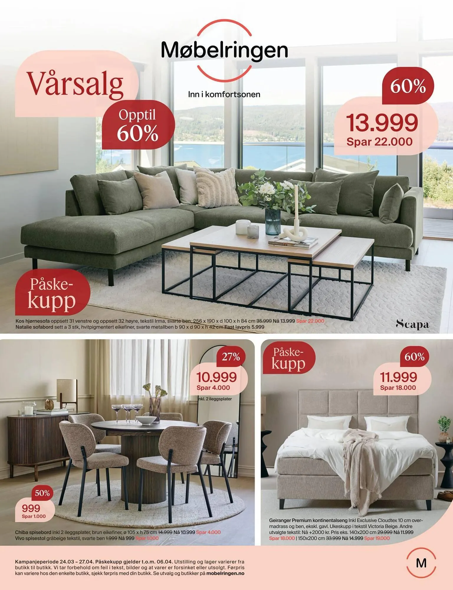 Møbelringen kundeavis fra 24. mars til 28. april 2026 - kundeavisside 1