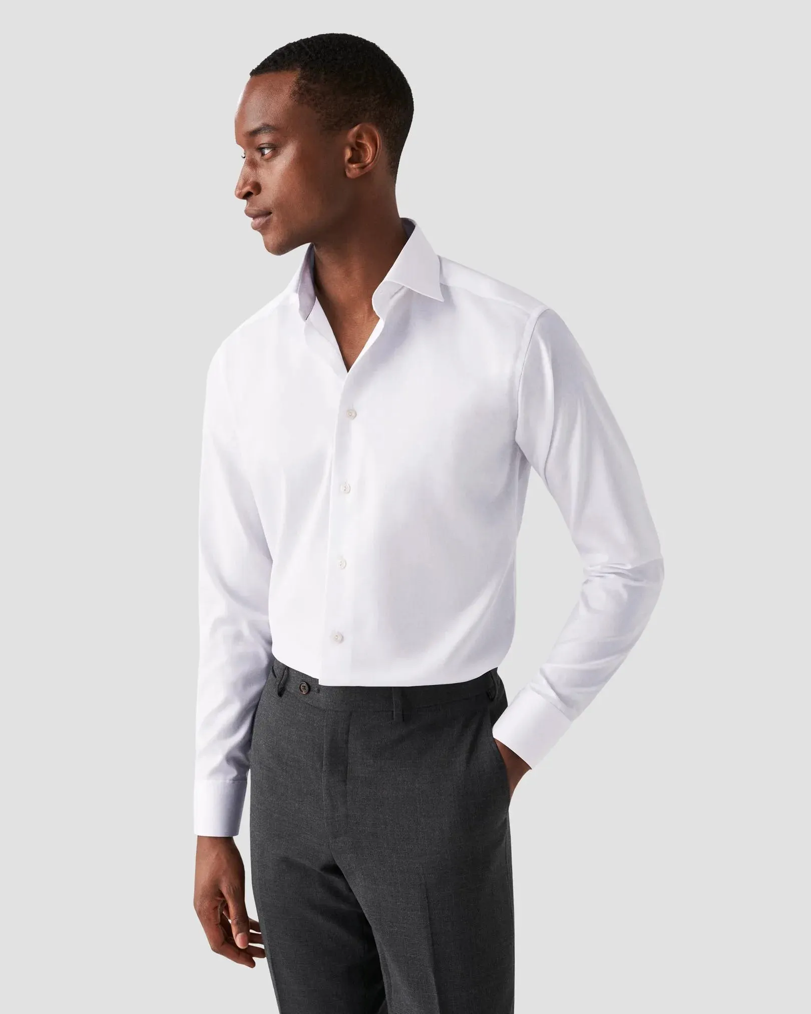 White Signature Twill Shirt