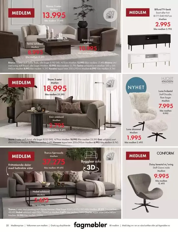 Fagmøbler Kundeavis fra 1. februar til 15. februar 2025 - kundeavisside 20