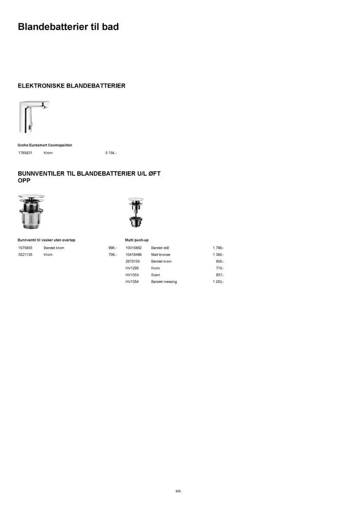 kvik kjøkken Prisliste. fra 1. januar til 31. desember 2025 - kundeavisside 828