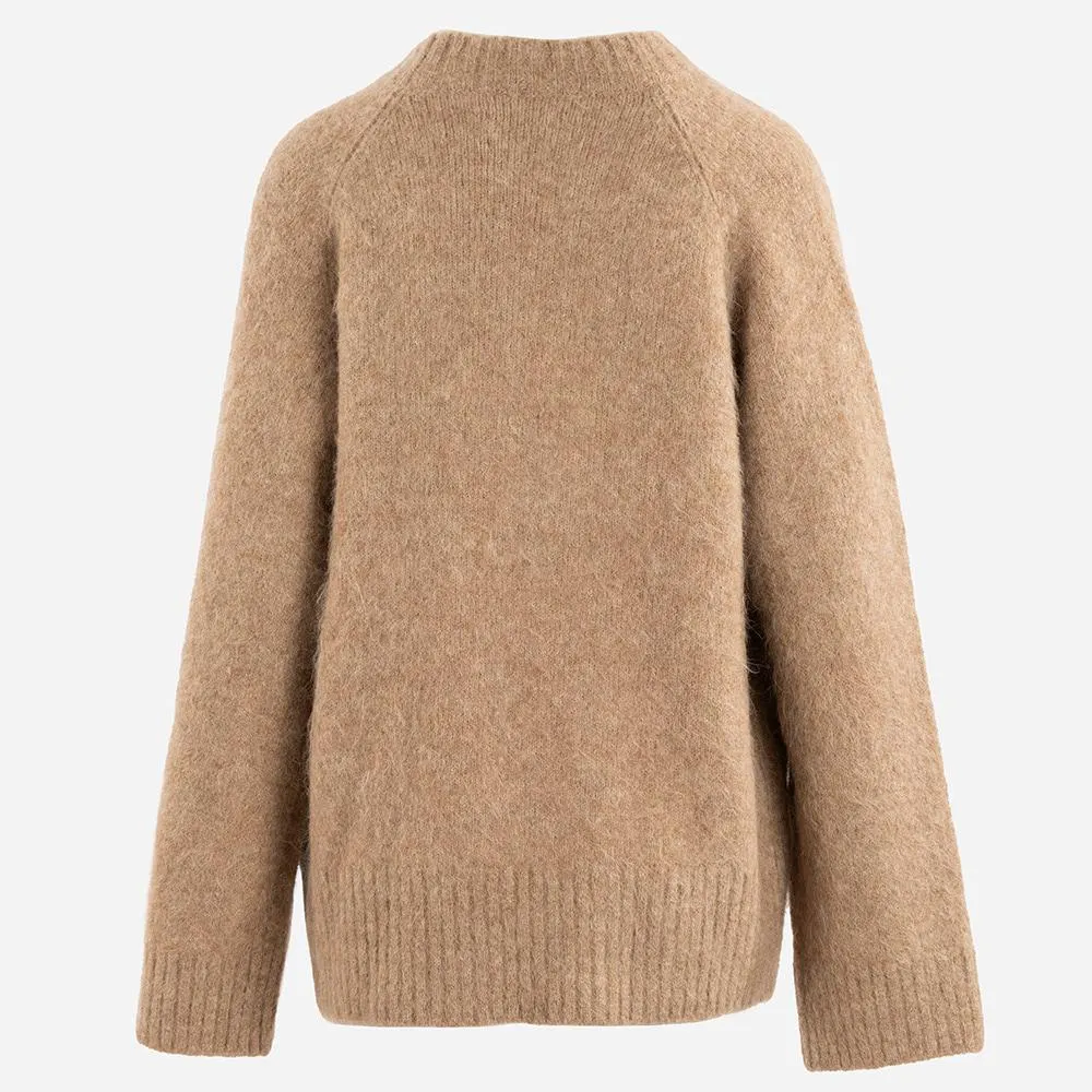 Fury Fluffy Knit Sweater - Beige
