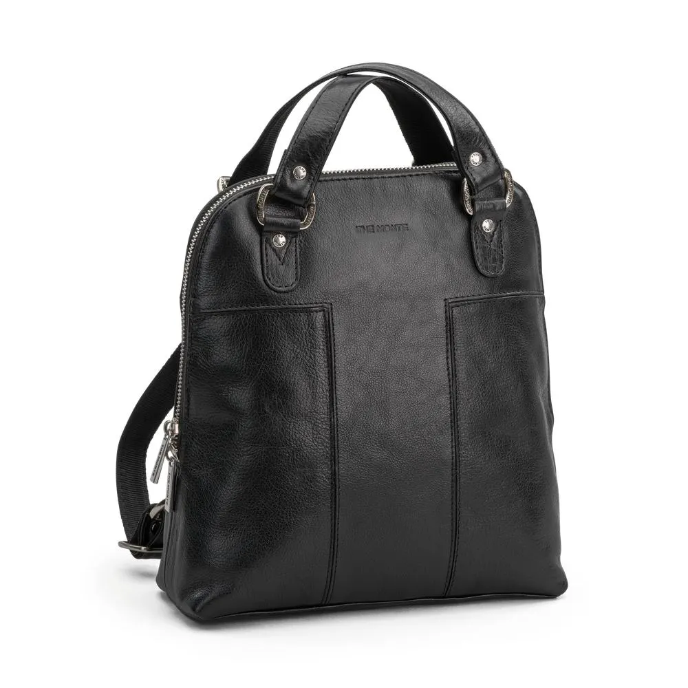 Ryggsekk & Shopper 2i1 i skinn