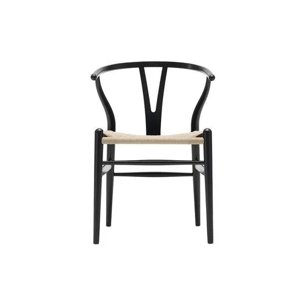 CH24 Y-stolen, sortlakkert eik/natur