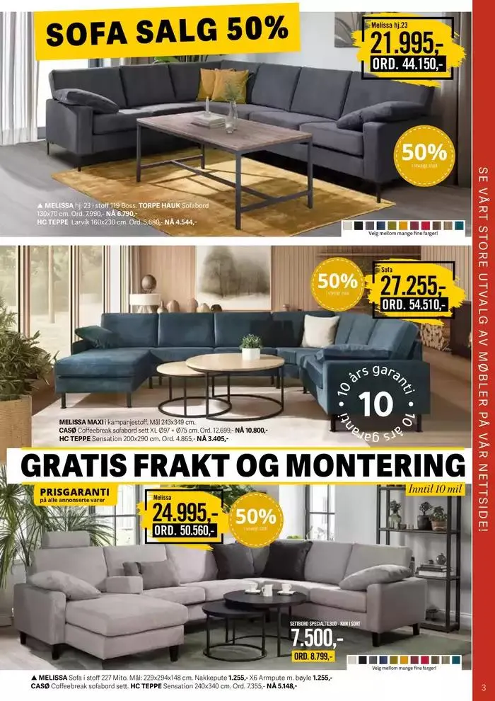 Gratis frakt og montering fra 28. februar til 14. mars 2025 - kundeavisside 3