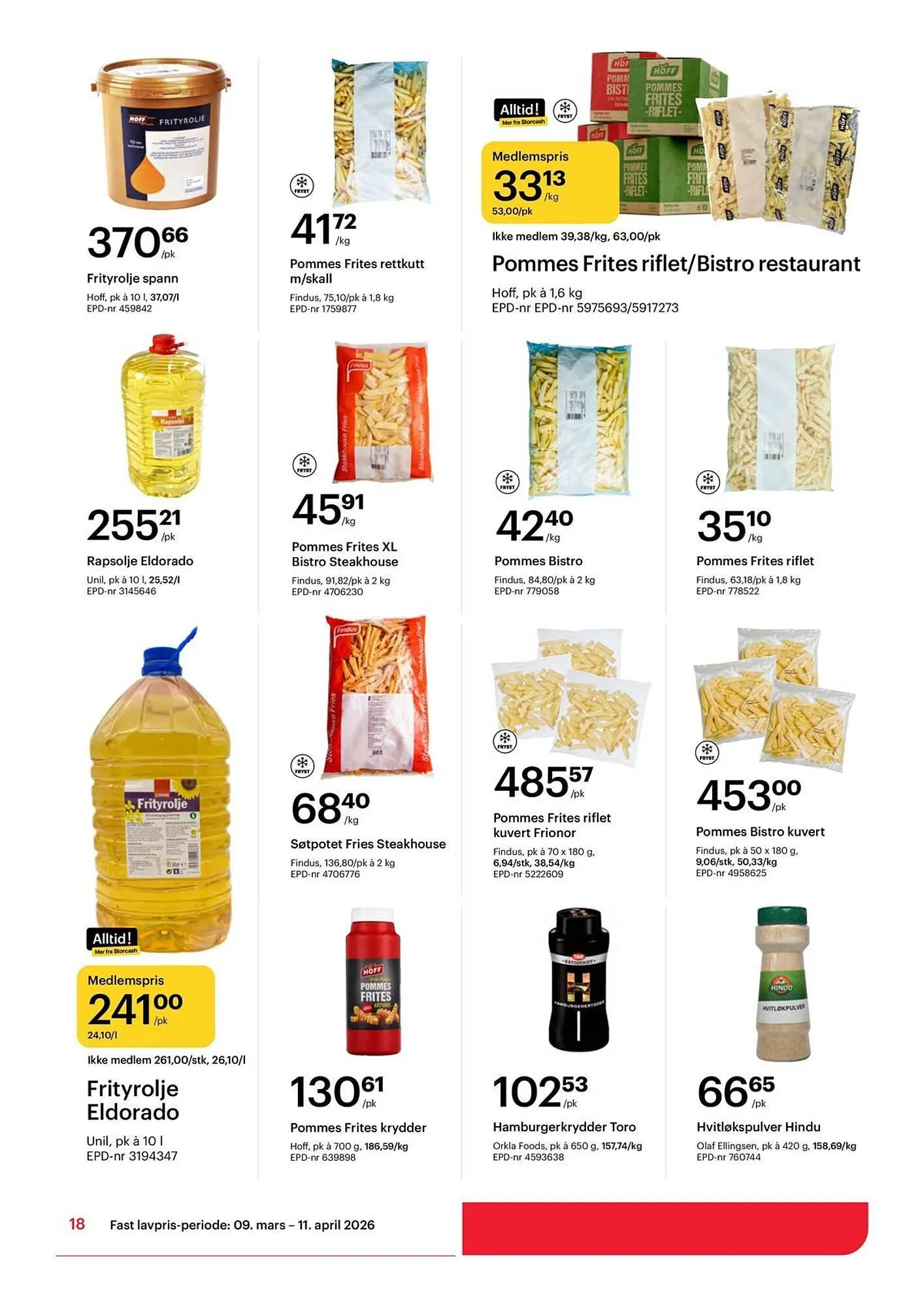 Storcash kundeavis fra 9. mars til 11. april 2026 - kundeavisside 18