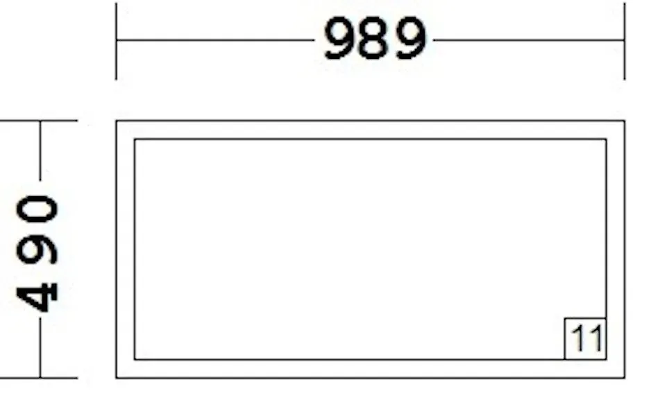 FASTKARM VINDU HVIT 989X490 PARTI