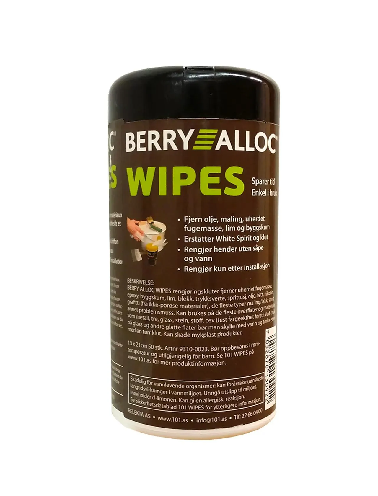 Våtserviett til våtromsplater 50 wipes per boks