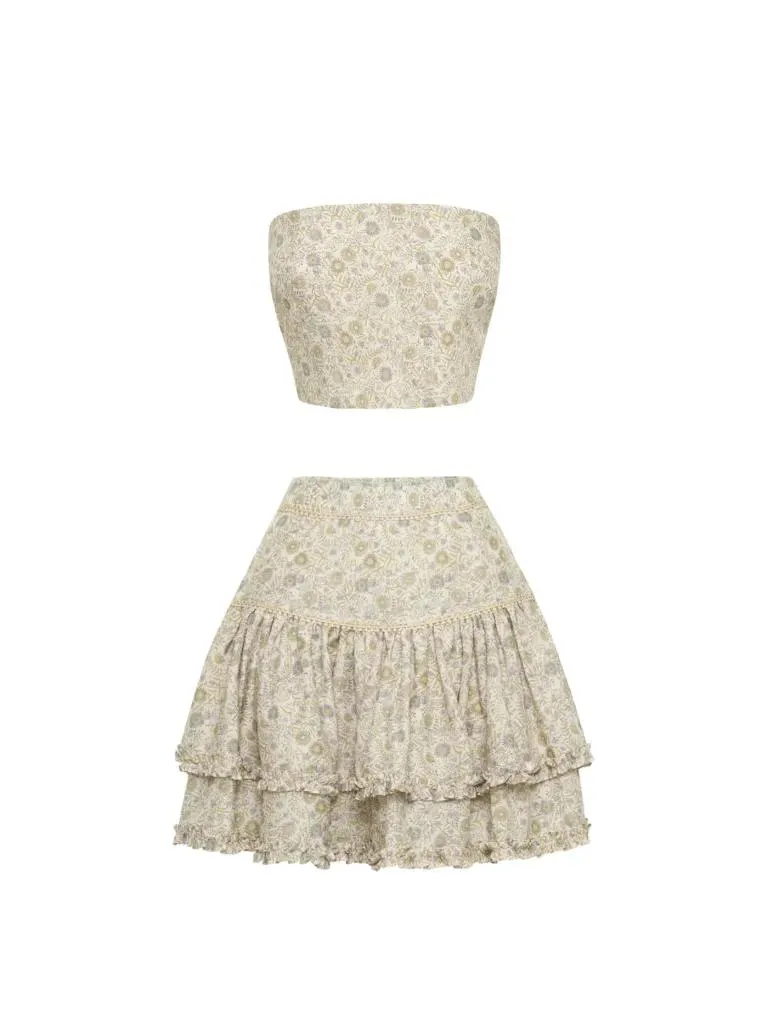 Dahlia Mini Skirt Set – Flerfarget