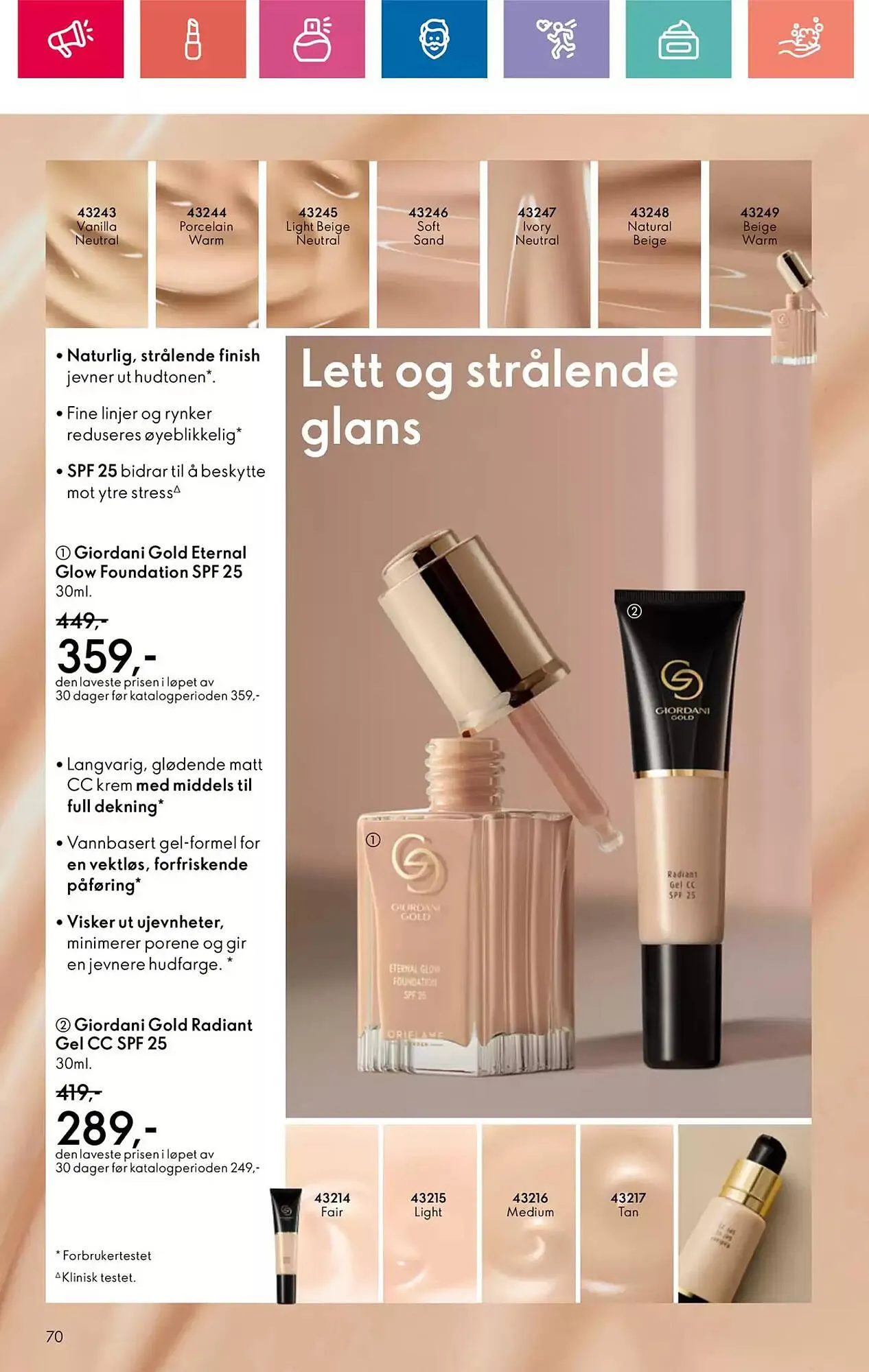 Oriflame Kundeavis fra 14. november til 4. desember 2024 - kundeavisside 70