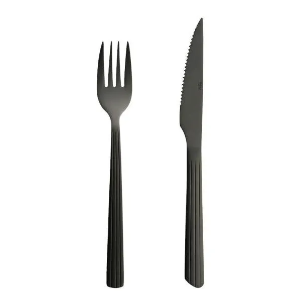 RAW grill bestikksett 8 deler matt svart