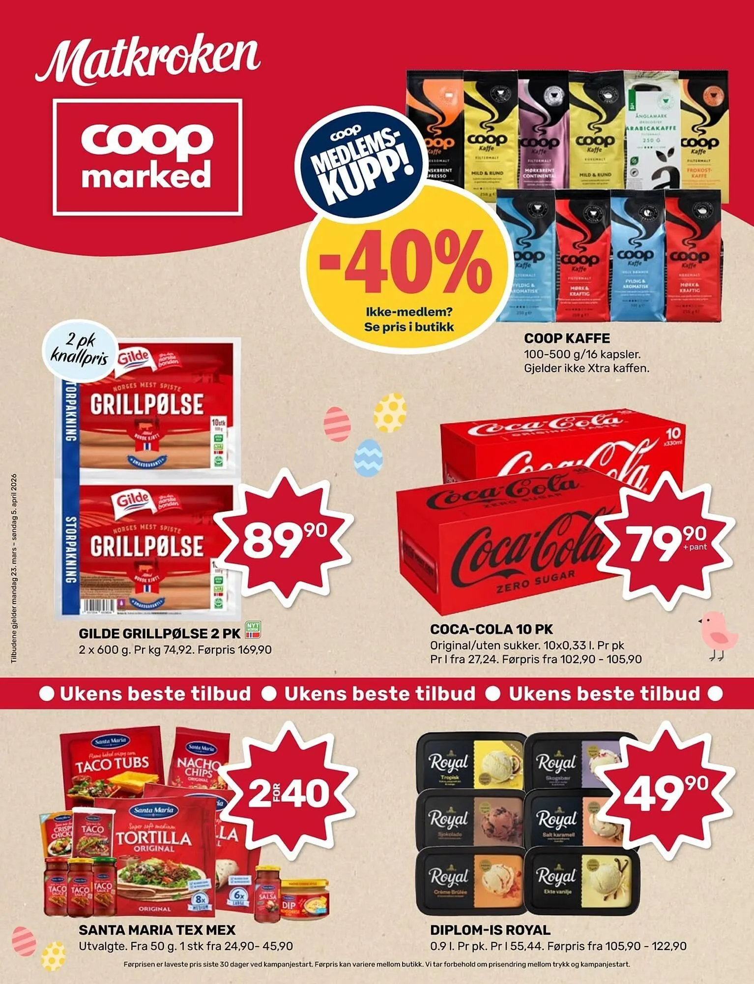 Coop Marked kundeavis fra 23. mars til 5. april 2026 - kundeavisside 1