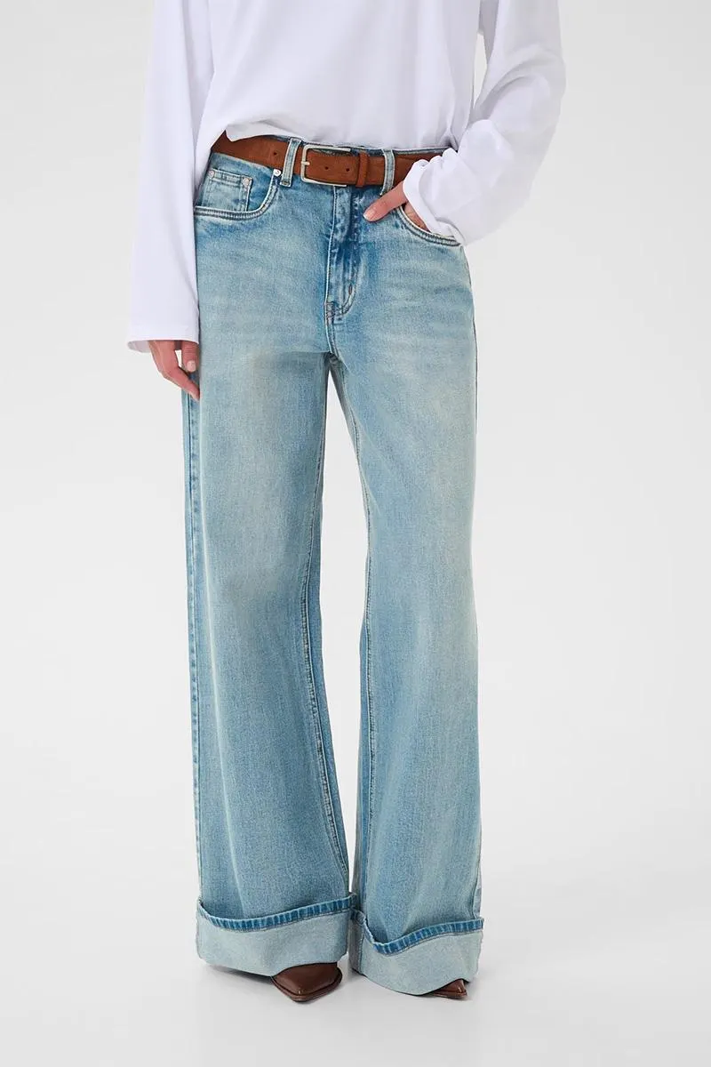 Sara wide jeans Washed Blue