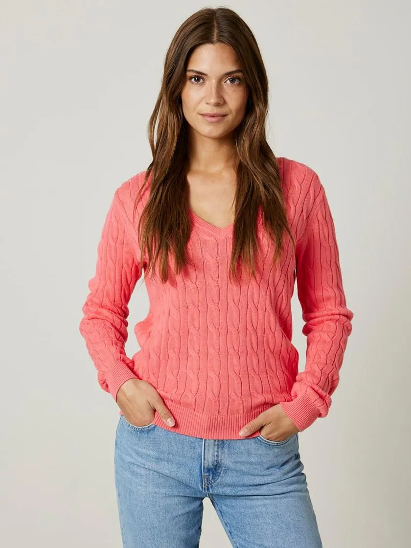 Iselin v-neck kabelgenser