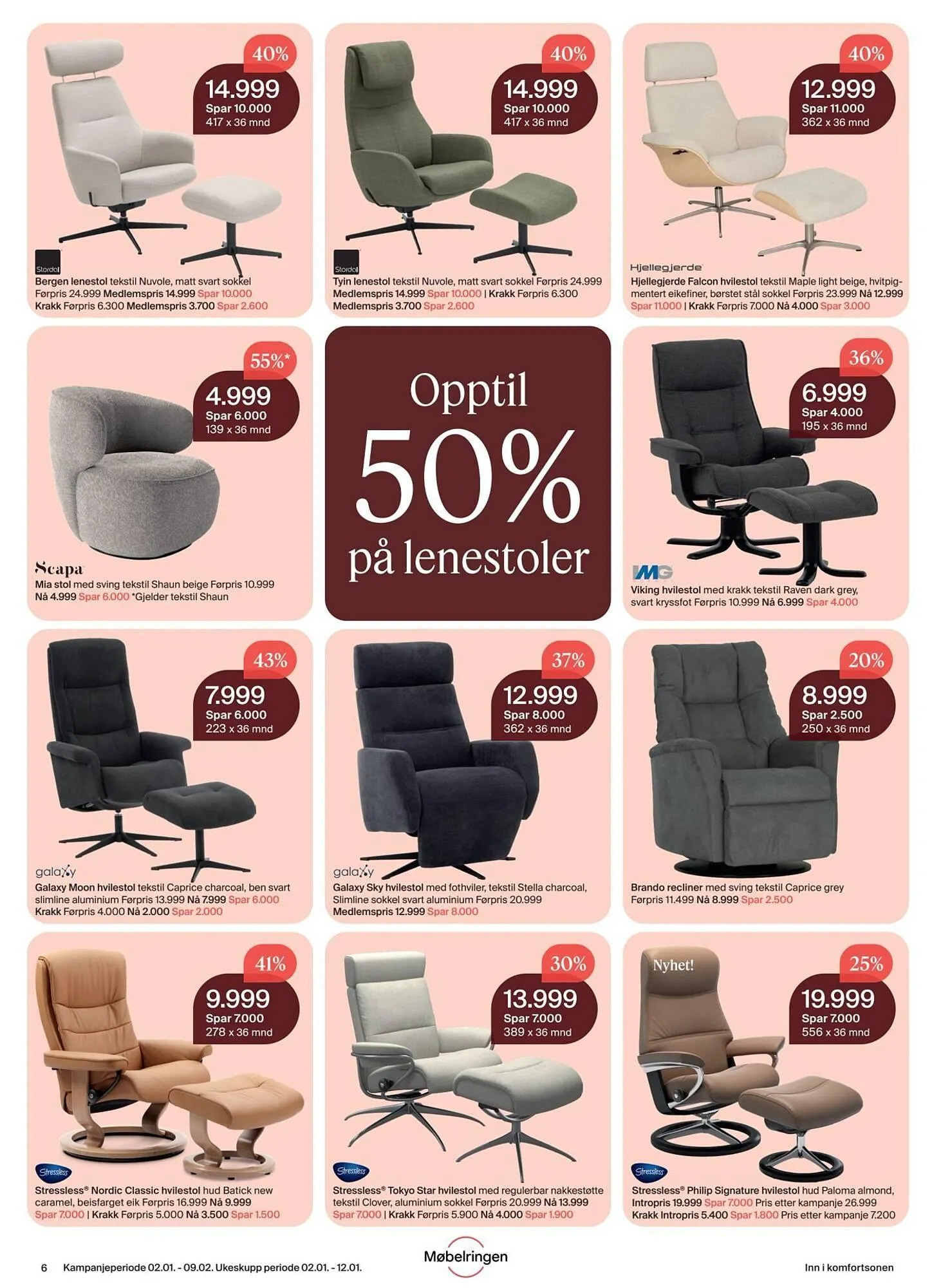 Møbelringen Kundeavis fra 1. januar til 9. februar 2025 - kundeavisside 6