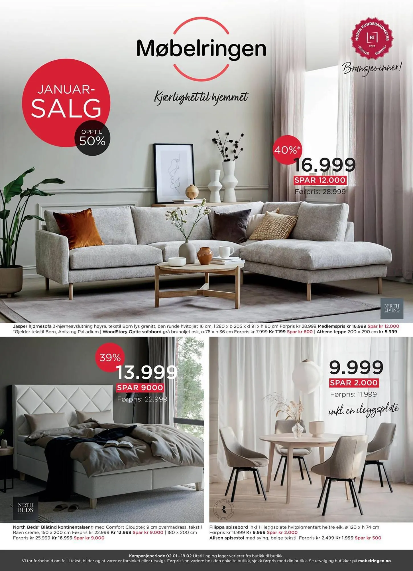 Møbelringen Kundeavis fra 1. januar til 18. februar 2024 - kundeavisside