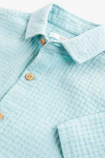 Short Sleeve Textured Shirt (3-16yrs)